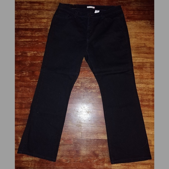 LEVI'S retro vintage black 515 denim bootcut jeans - Picture 5 of 9